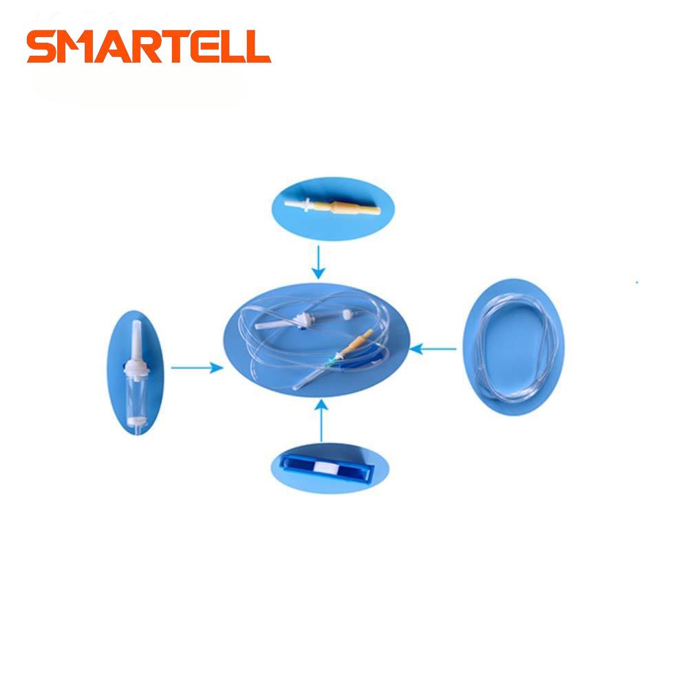 Conjunto de infusão Linha de produção Máquina de montagem de câmara de gotejamento de 6 partes