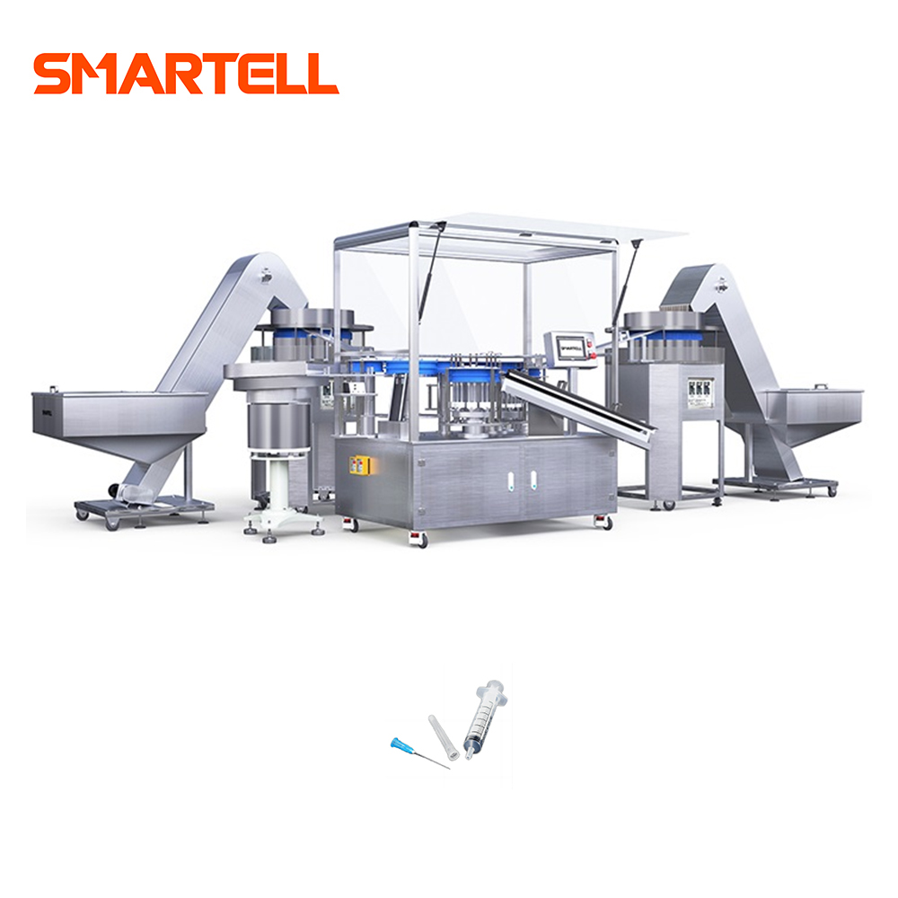 As peças da seringa SMT-3305 montaram a máquina branca inoxidável do conjunto da seringa dos materiais