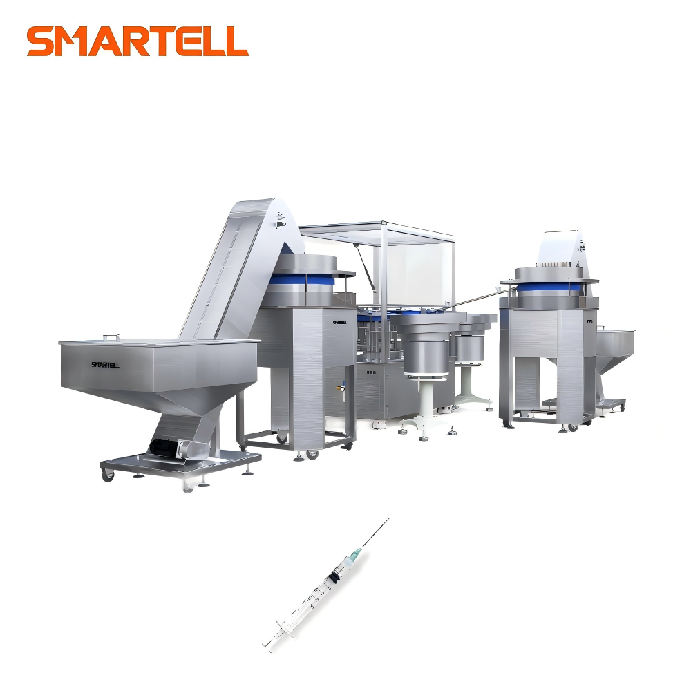 Linha de produção de fábrica médica nova máquina automática de montagem de seringa descartável 3ml
