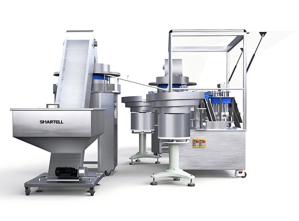 As peças da seringa SMT-3305 montaram a máquina branca inoxidável do conjunto da seringa dos materiais