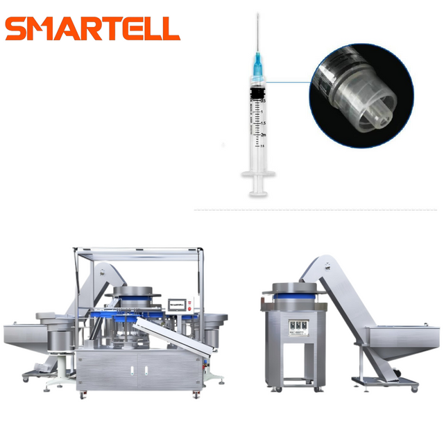 Linha de produção automática da máquina do conjunto da seringa descartável do fechamento de Luer da classe médica garantia de 1 ano