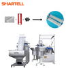 Linha de produção automatizada de seringas com êmbolo de barra integrado e conjunto de gaxetas