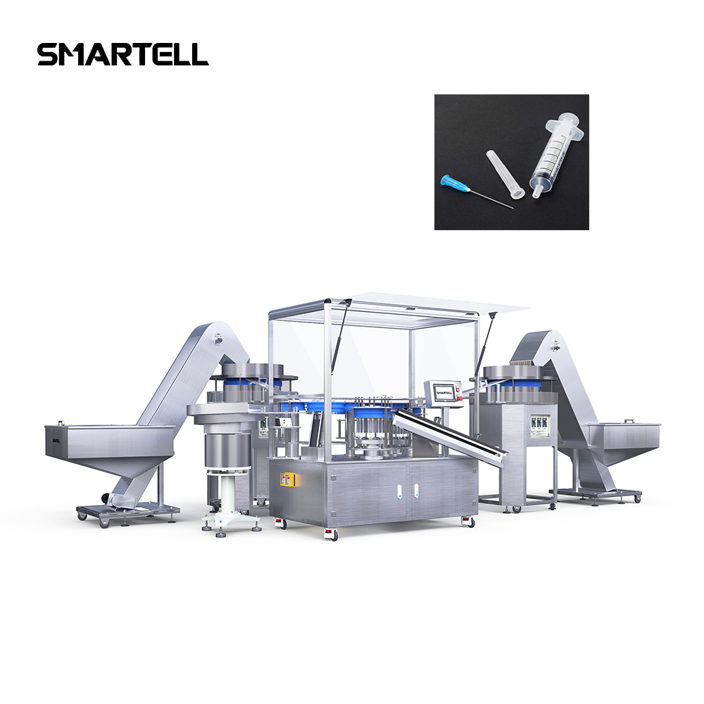 Máquina de montagem automática para seringa descartável regular de 3 partes