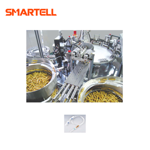 Máquina de montagem de conector de látex totalmente automática para conjunto de infusão