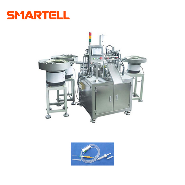 Máquina de montagem de conectores de látex de precisão e controle de qualidade