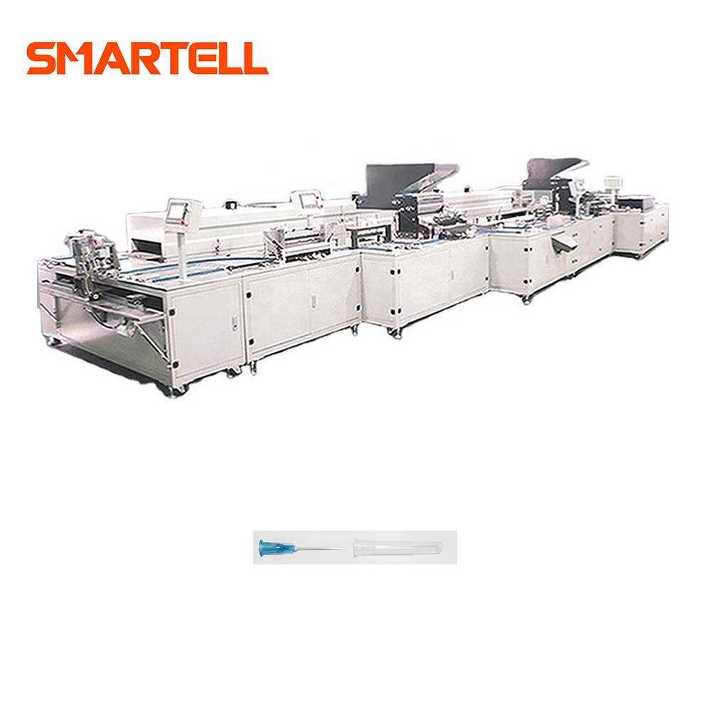 Tampa de agulha SMT-3104 + cubo de agulha + máquina de montagem de tubo de agulha de aço inoxidável para 18-27G