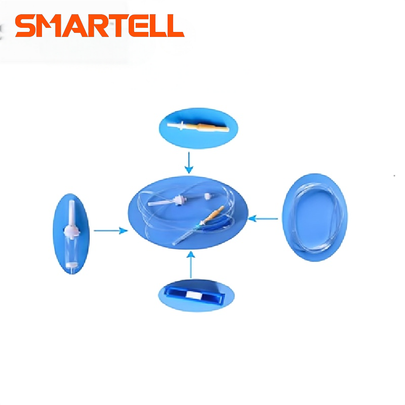 Conjunto de infusão Linha de produção Máquina de montagem de conector de látex automático