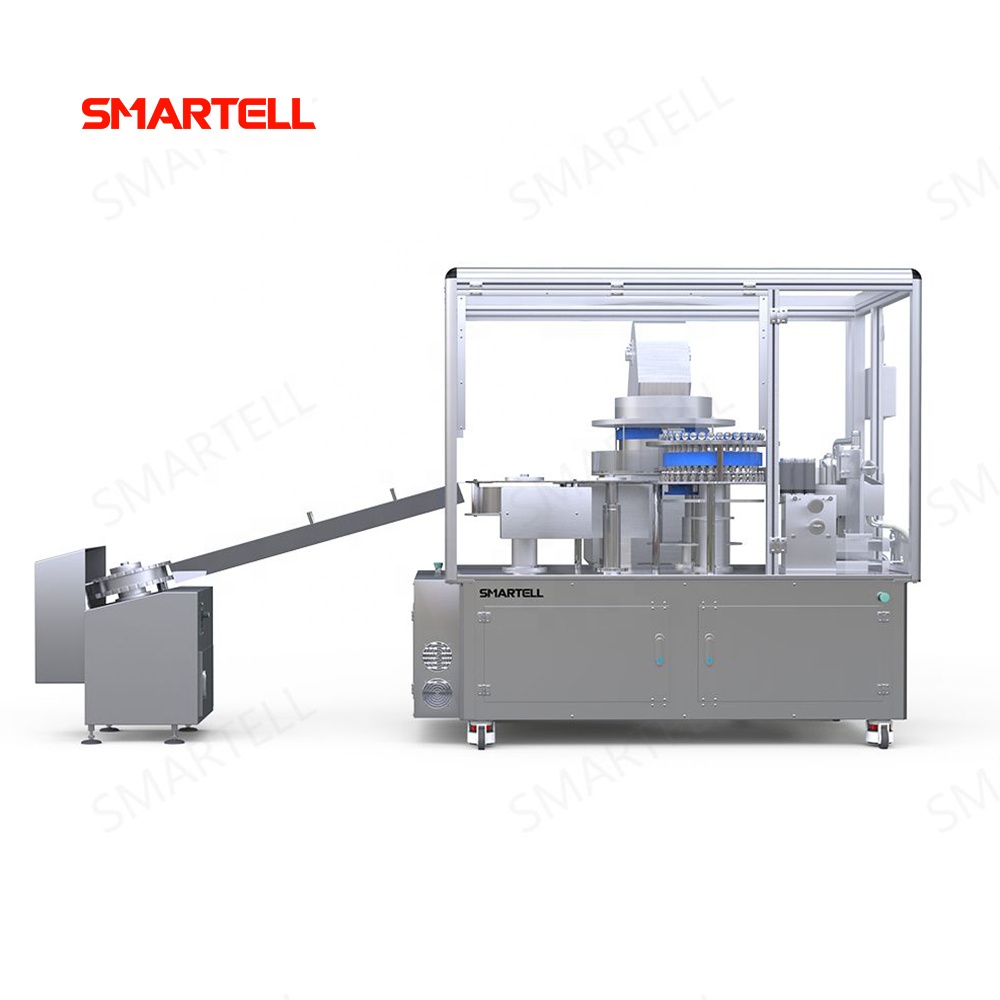 Linha de escala SMT-2001 de barril de seringa com máquina de impressão de almofada de logotipo de alimentação centrífuga