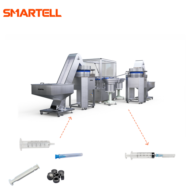 Máquina para fabricação de seringas, linha de produção, equipamento de montagem de seringas totalmente automático para fábrica