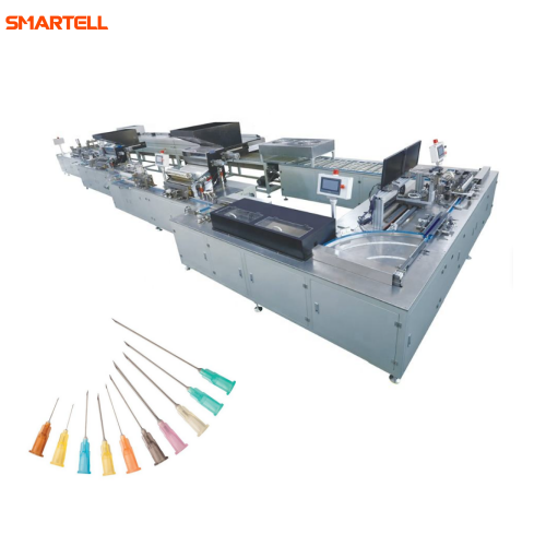 Cadeia de fabricação automática de alta velocidade equipamento da agulha da fileira do dobro da máquina do conjunto da agulha