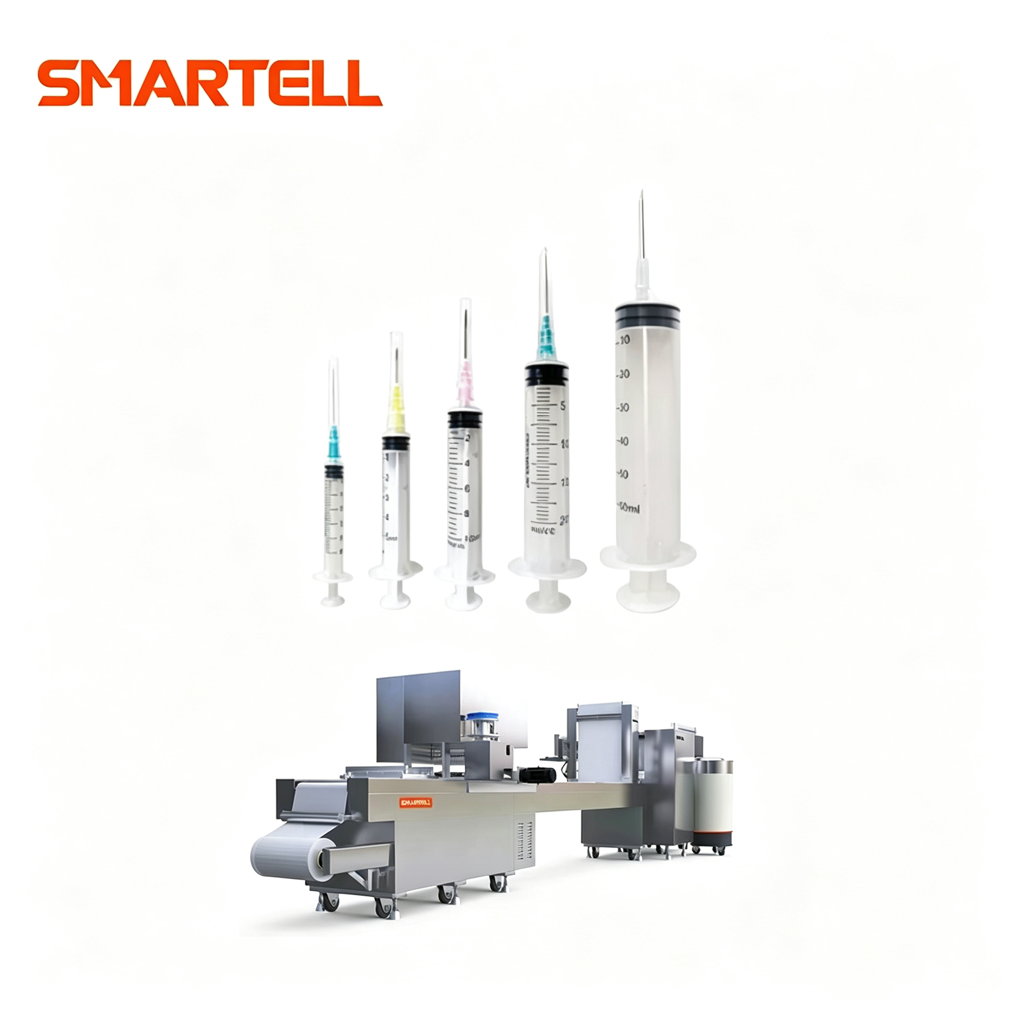 Máquina de embalagem blister de conjunto de infusão de seringa totalmente automática para consumíveis médicos descartáveis