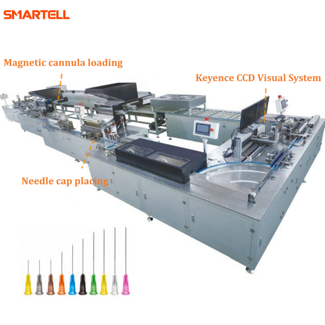 Máquina de montagem de agulhas, linha de produção de agulhas de seringa, equipamento de montagem automática para planta