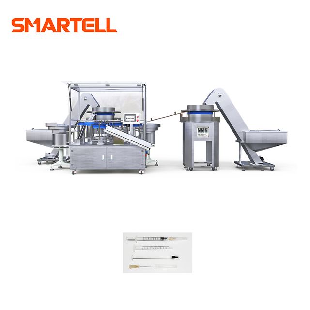 Máquina versátil de montagem de seringas com sistema de fabricação de seringas Luer Lock, Luer Slip e agulhas