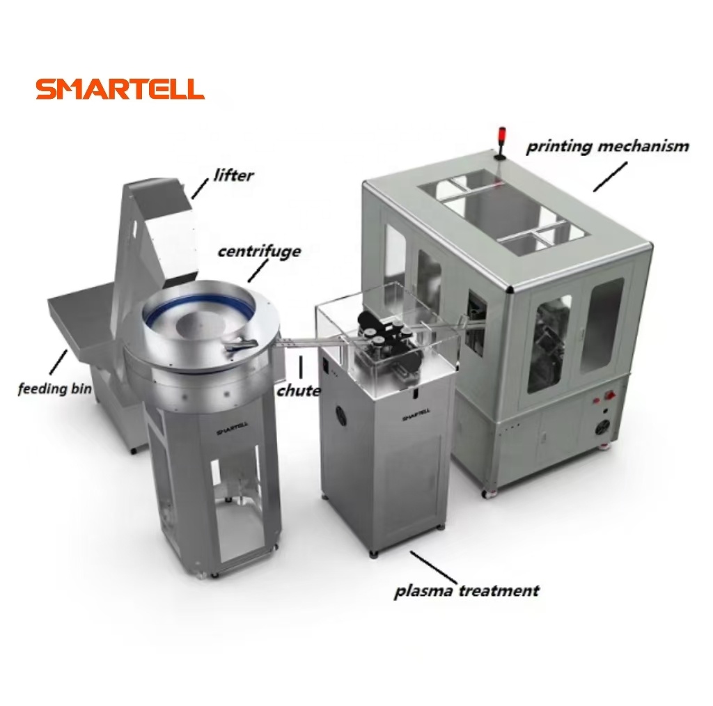 Máquina automática de impressão de almofada de transferência de escala de barril de seringa SMARTELL para linha de produção de seringa