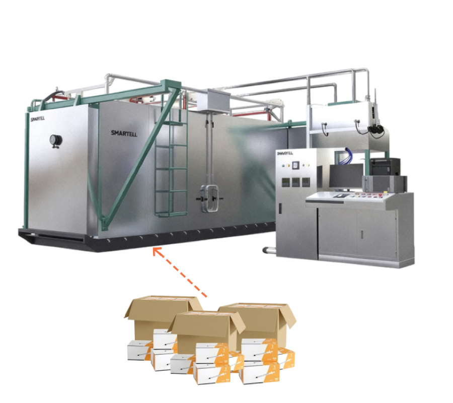 Esterilizador de gás EO industrial automático médico 10CBM para planta de consumíveis médicos usa máquina de esterilização ETO