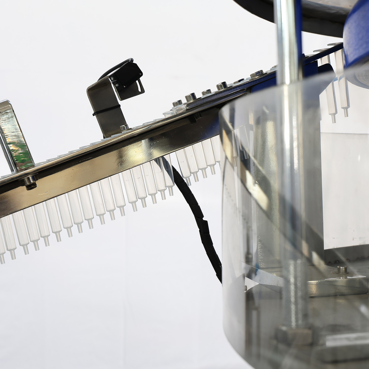 Impressora giratória do tambor da injeção da produção da seringa descartável da máquina de impressão da almofada do copo da tinta